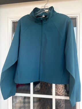 Zella by Nordstrom Teal Full-Zip Utility Jacket - Women's